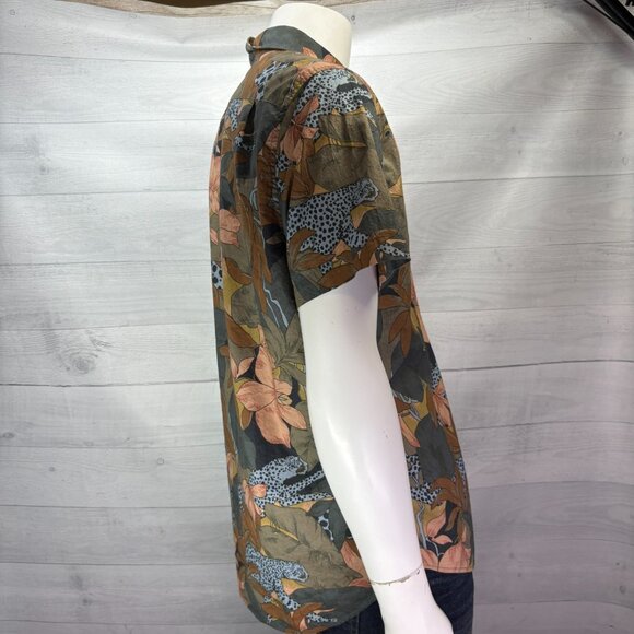 Bonobos XL Slim Fit Riviera Floral Stretch Cotton Poplin Short Sleeve Button-Up - Picture 6 of 14